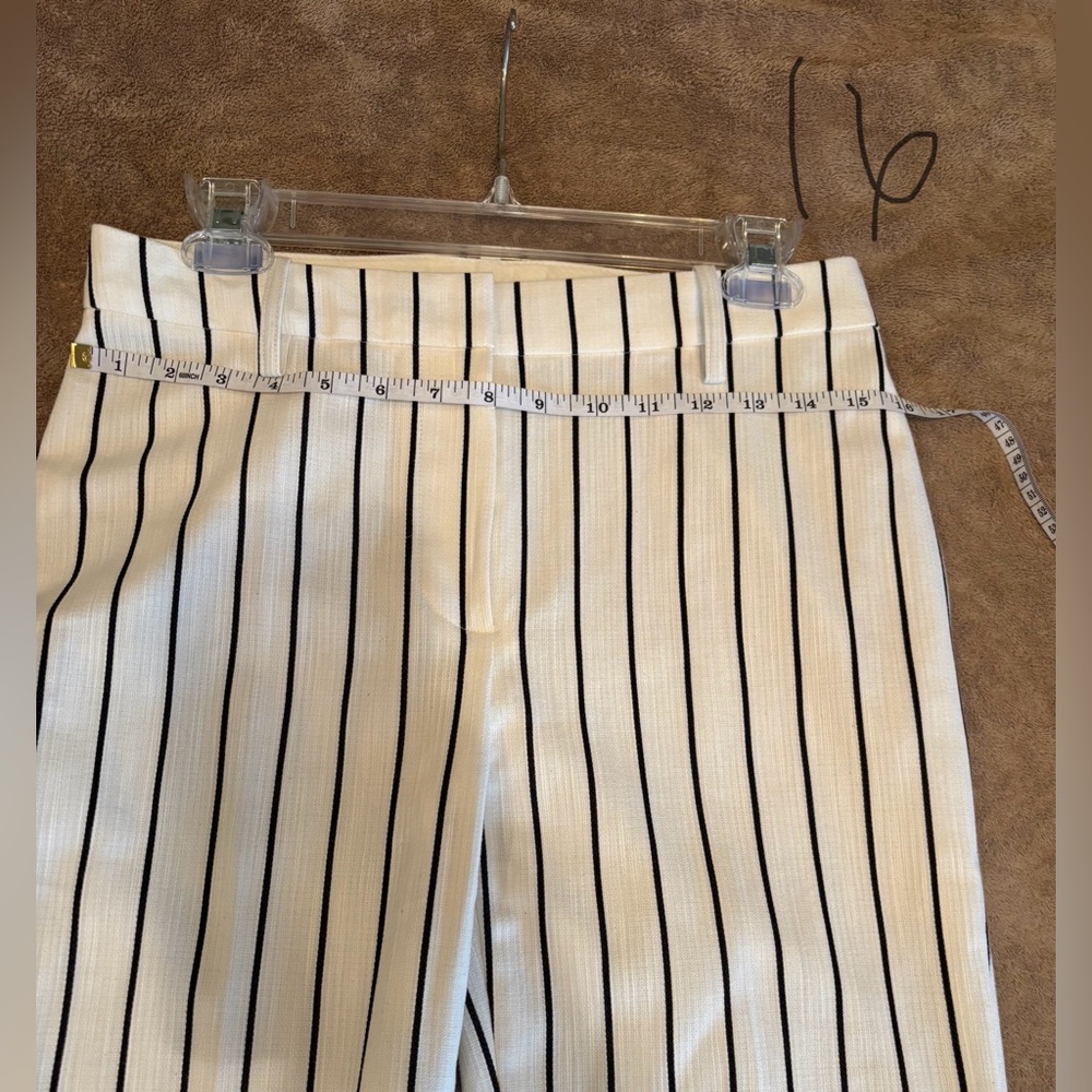 Carlisle Striped White and Black Women’s Dress Pants Size 4 - Picture 5 of 8